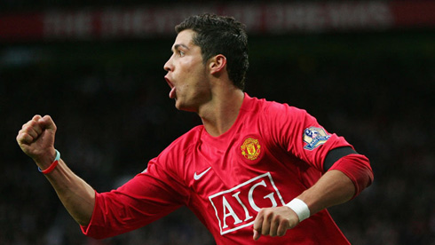 Cristiano Ronaldo in his golden years at Manchester United