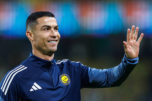 Cristiano Ronaldo happy before game for Al Nassr