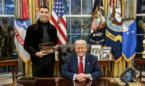 Cristiano Ronaldo visiting Donald Trump