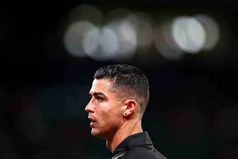 Cristiano Ronaldo in a black theme