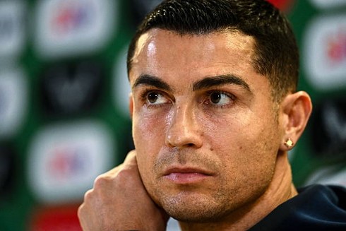 Cristiano Ronaldo in a press conference
