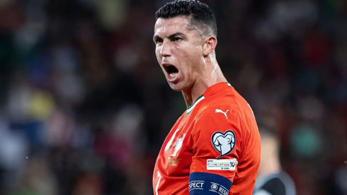 Cristiano Ronaldo screaming for Portugal