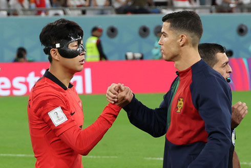 Son and Ronaldo in South Korea vs Portugal