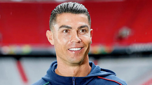 Cristiano Ronaldo happy and smiling