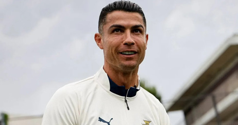 Cristiano Ronaldo Portugal white shirt
