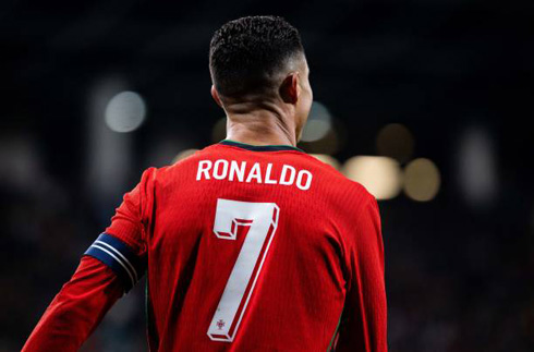 Cristiano Ronaldo Portugal number 7 red shirt