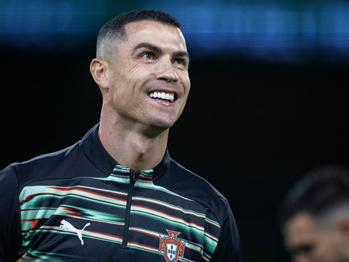 Cristiano Ronaldo smiling for Portugal