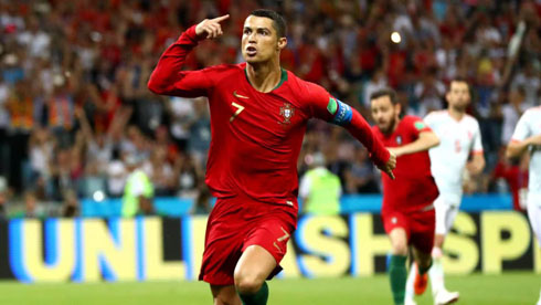 Cristiano Ronaldo red shirt for Portugal