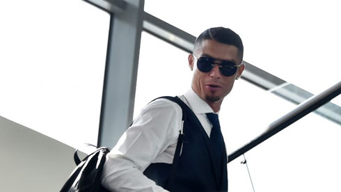 Cristiano Ronaldo at the airport