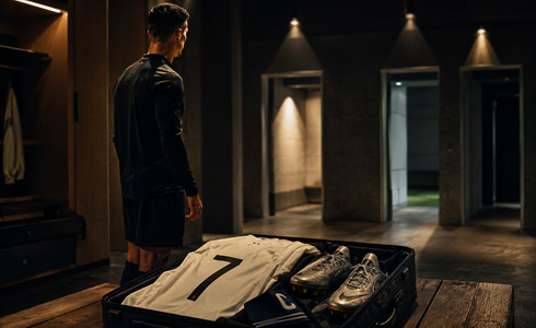 Cristiano Ronaldo packing his things