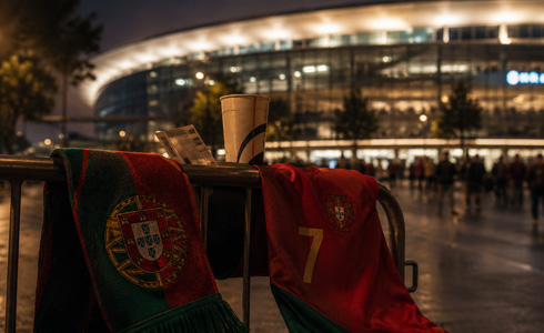 Cristiano Ronaldo flag and scarf Portugal World Cup