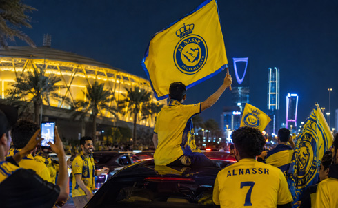 Al Nassr fans celebrate Saudi title