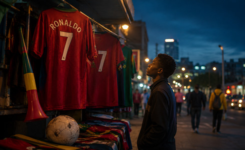 Cristiano Ronaldo shirt and South African fans