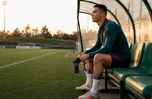 Cristiano Ronaldo on the bench