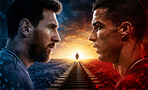 Cristiano Ronaldo and Messi poster