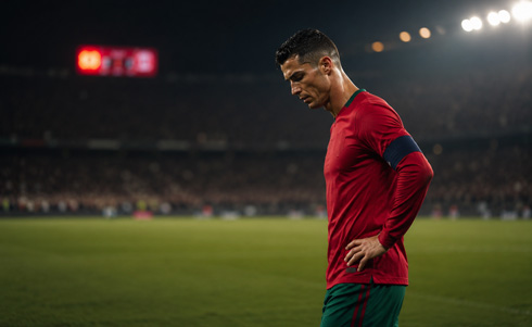 Cristiano Ronaldo heads down in the 2026 World Cup