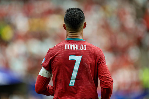 Cristiano Ronaldo back view shirt number 7