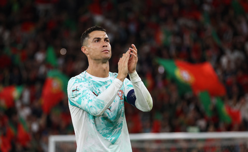 Cristiano Ronaldo thanking fans in 2026
