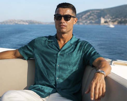 Cristiano Ronaldo in his yacht