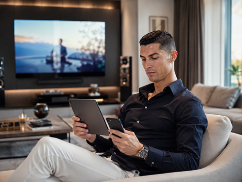 Cristiano Ronaldo enjoying his spare time