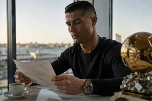 Cristiano Ronaldo reading contract