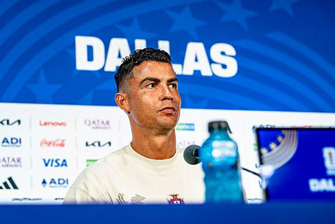 Cristiano Ronaldo in a press conference in the 2026 World Cup