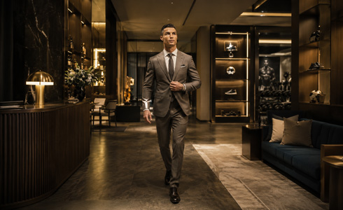 Cristiano Ronaldo walking in style