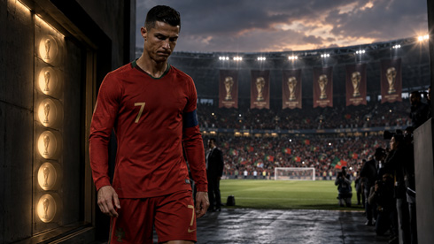 Cristiano Ronaldo leaving the stadium