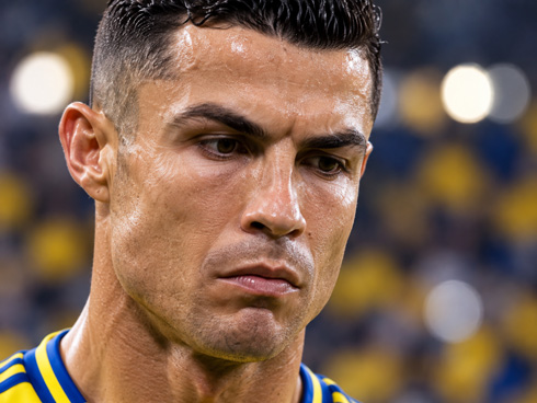 Cristiano Ronaldo looking down