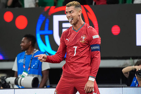 Cristiano Ronaldo playing for Portugal