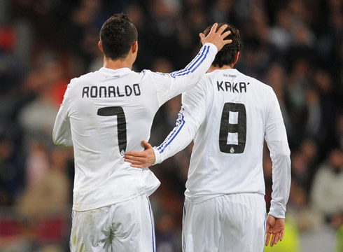 Cristiano Ronaldo comforting Kaká