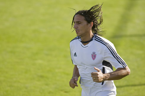 Fernando Meira training in Real Zaragoza