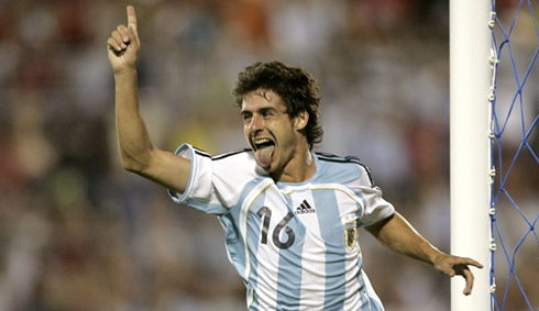 Pablo Aimar playing for Argentina