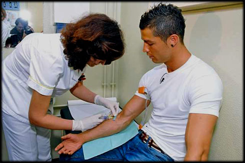 Cristiano Ronaldo is a blood and bone marrow donor