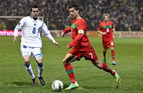 Cristiano Ronaldo and Pjanic in Portugal vs Bosnia