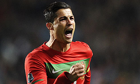 Cristiano Ronaldo running for Portugal