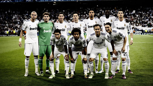 Real Madrid team photo in the UEFA Champions League