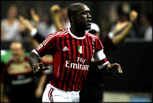 Clarence Seedorf playing for AC Milan, in 2011-2012