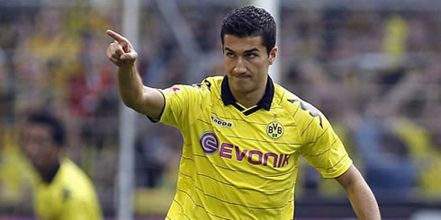 Nuri Sahin playing for Borussia Dortmund, in the German Bundesliga