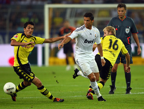 Cristiano Ronaldo vs Nuri Sahin, in a Borussia Dortmund vs Real Madrid game
