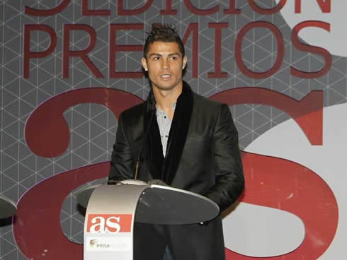 Cristiano Ronaldo on his award speech, at the 'as.com' awards ceremony