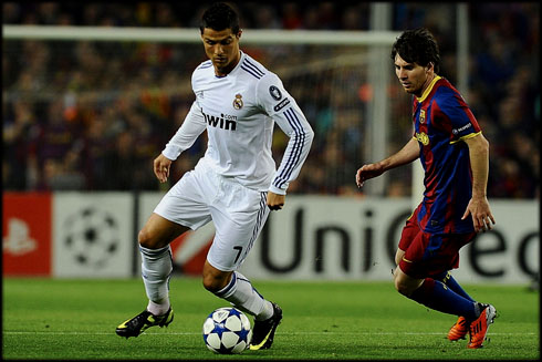 Cristiano Ronaldo and Lionel Messi, in Real Madrid vs Barcelona