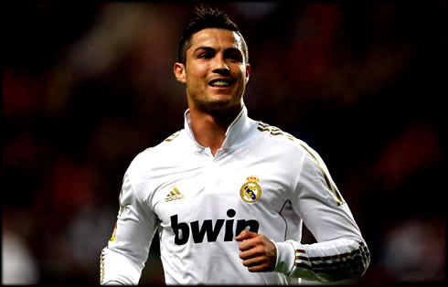 Cristiano Ronaldo smiling in La Liga 2011-2012