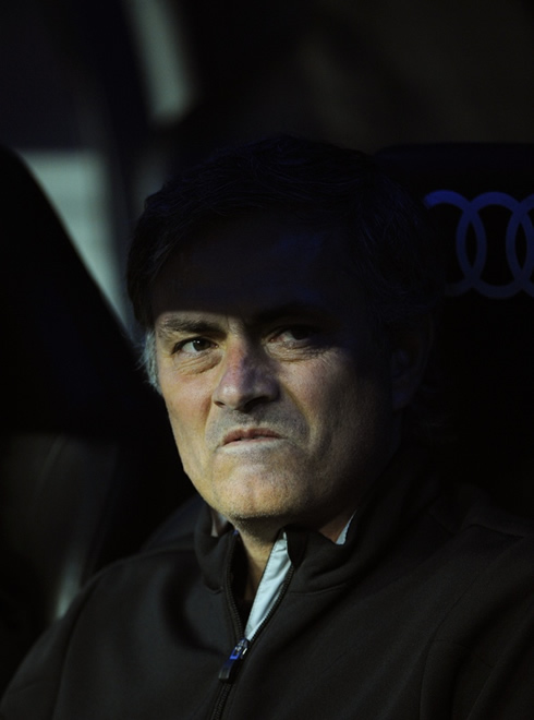 José Mourinho angry face and reaction in bench, during the Clasico between Real Madrid vs Barcelona