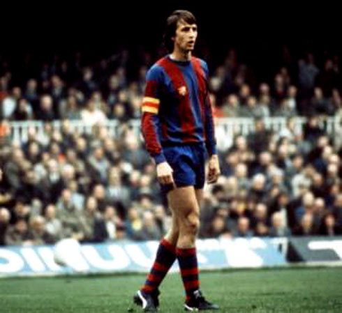 Barcelona's captain, Johan Cruyff