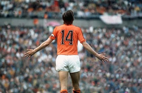 Johan Cruyff, Netherlands number 14 jersey/shirt