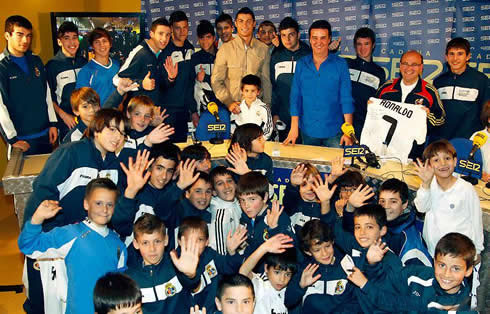 Cristiano Ronaldo in a Real Madrid children event