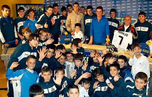Cristiano Ronaldo in a Real Madrid children event