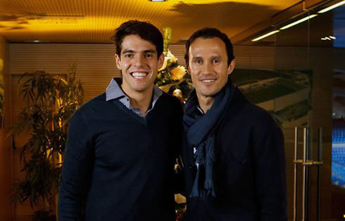 Kaká and Ricardo Carvalho in Real Madrid Christmas event 2011-12
