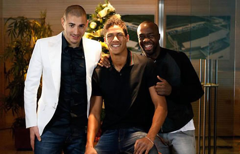Karim Benzema, Varane and Lass Diarra, in Real Madrid Christmas message 2011-2012